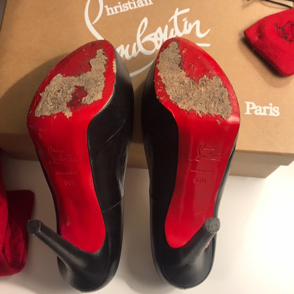 Christian Louboutin Bianca 140 Black 36.5 - Picture 4 of 6